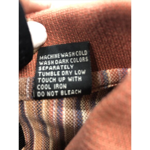 Cellinni Collezione Mens Cotton 1/4 Button Collar Long Sleeve Striped Shirt Y2K - Picture 5 of 6